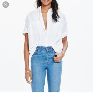 Madewell White Cotton Courier Shirt